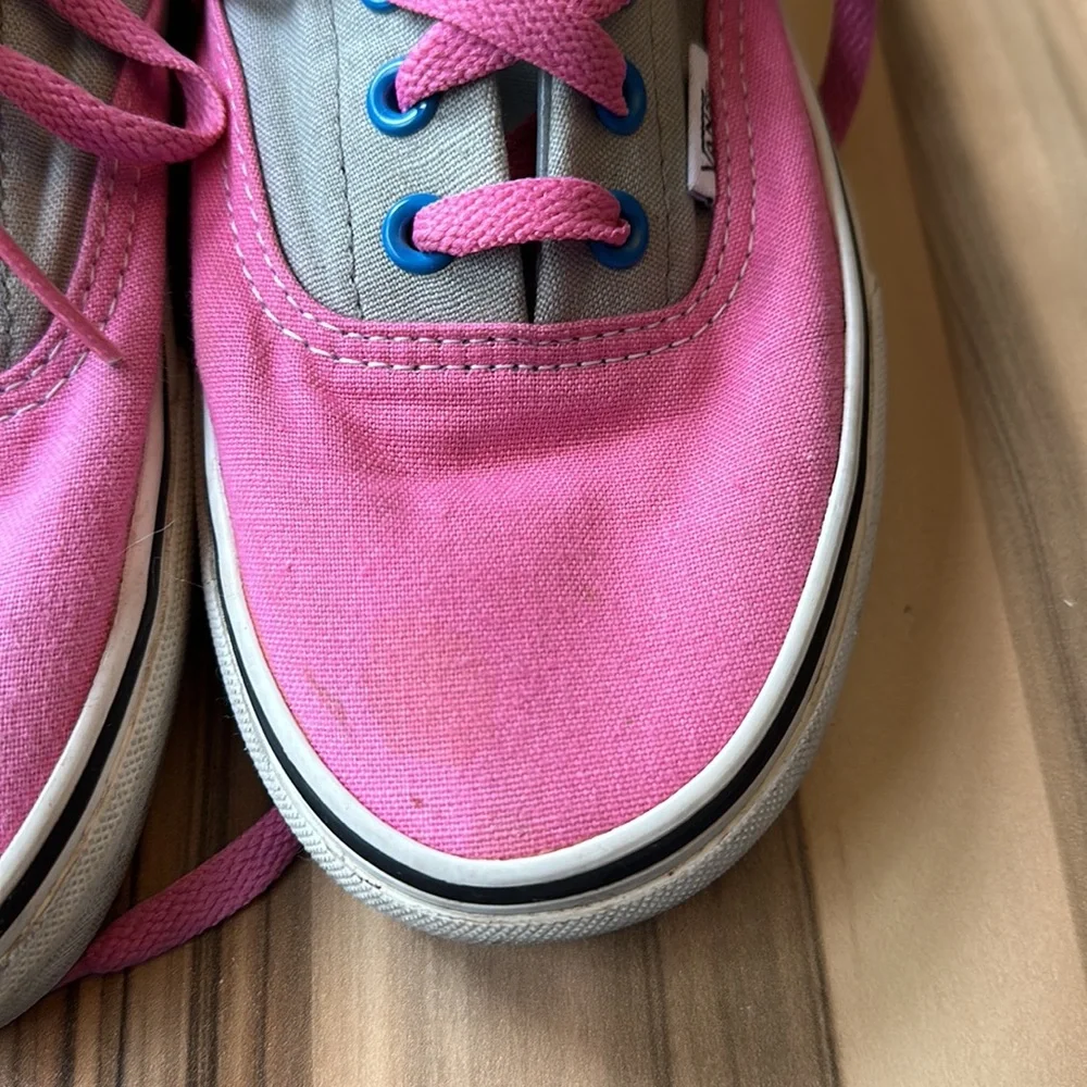 👟 Color Block Pink and Gray Vans Shoes - Picture 5 of 5